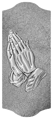 DARAY-C-516-SL-SH-SL Silver Praying Hands Shimmer Silver